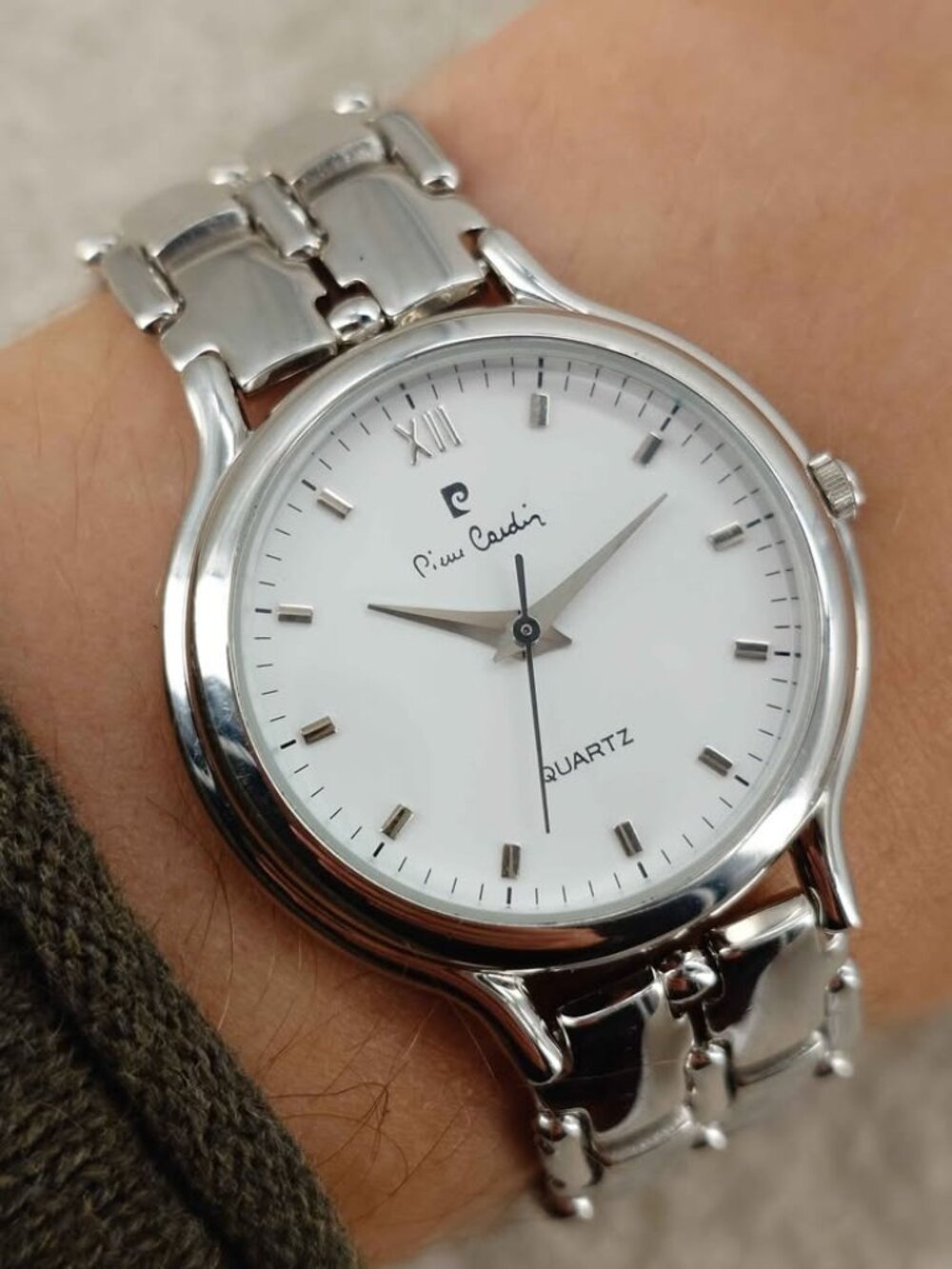 Pierre Cardin Dress Watch Unisex Quartz 2484 White Dial 32 mm Stainless Working